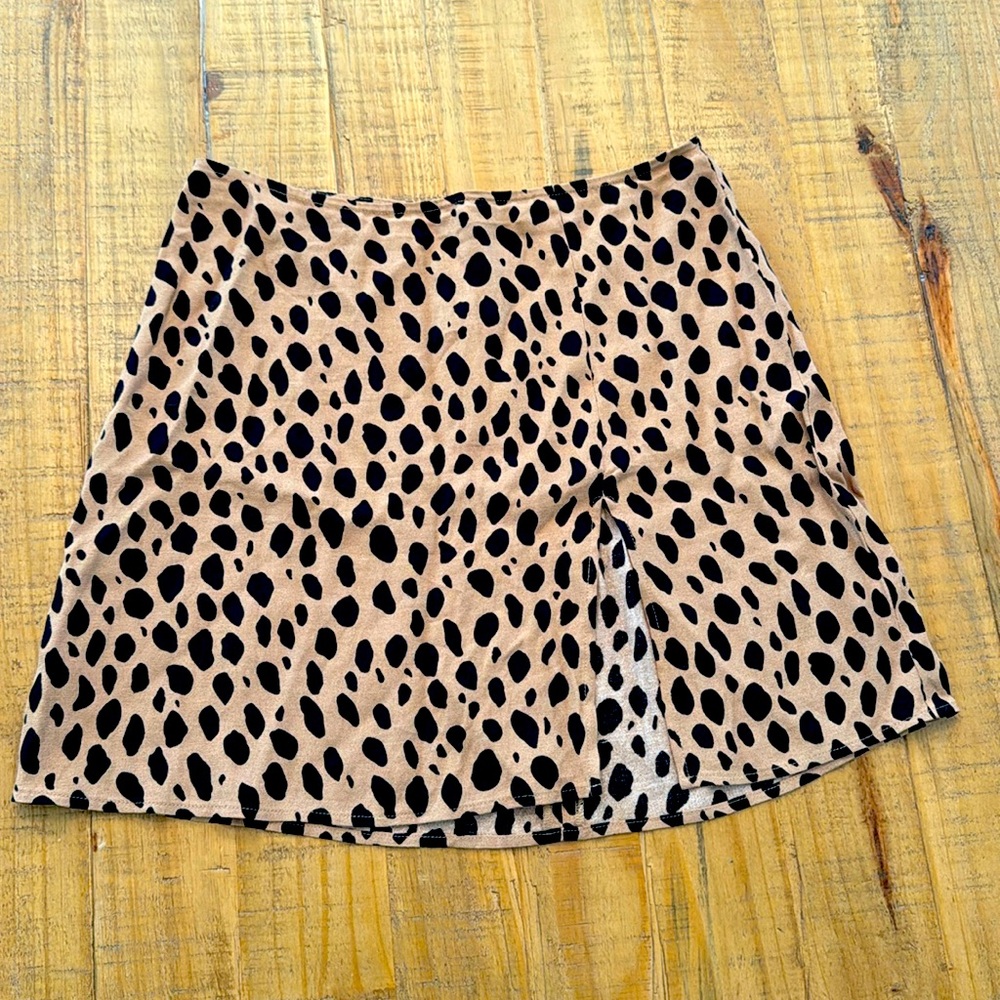 Reformation Animal Print Mini Skirt - Size 4